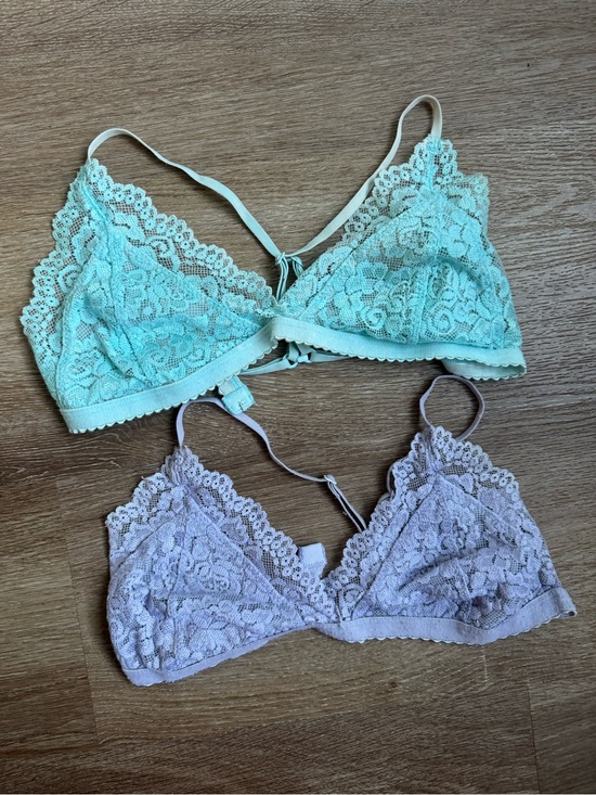 Aritzia Other - Aritzia Lace Bralette Set in teal and Lavender